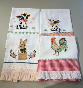 PANO DE PRATO BORDADO